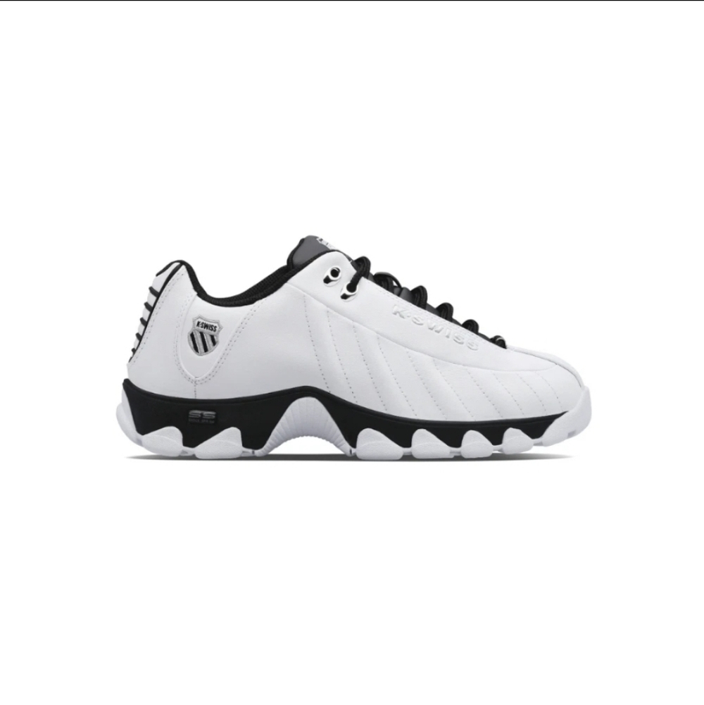 K-Swiss Men's ST329 CMF Leather Tennis Sneaker White/Black - Picture 2 of 7